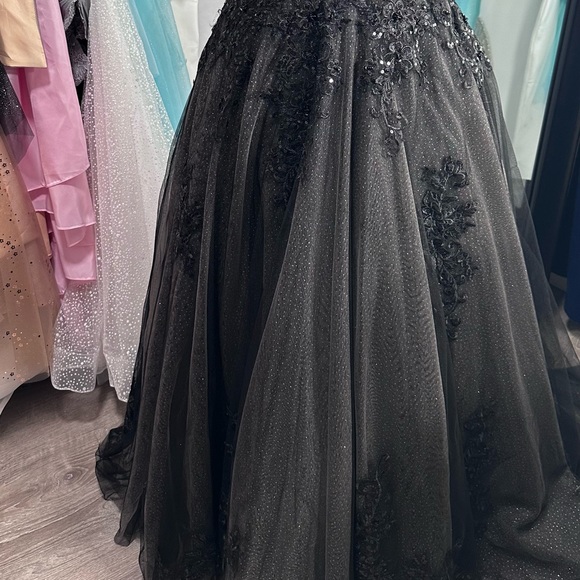 Black Wedding Dress Beaded Black wedding gown Size 10,12 Black Bridal Gown New - Picture 5 of 12